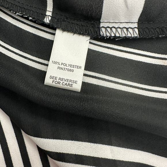 Cato Womens Top Size L Sleeveless Stripe Asymmetrical Bold Modern Artsy Layered - Picture 4 of 8